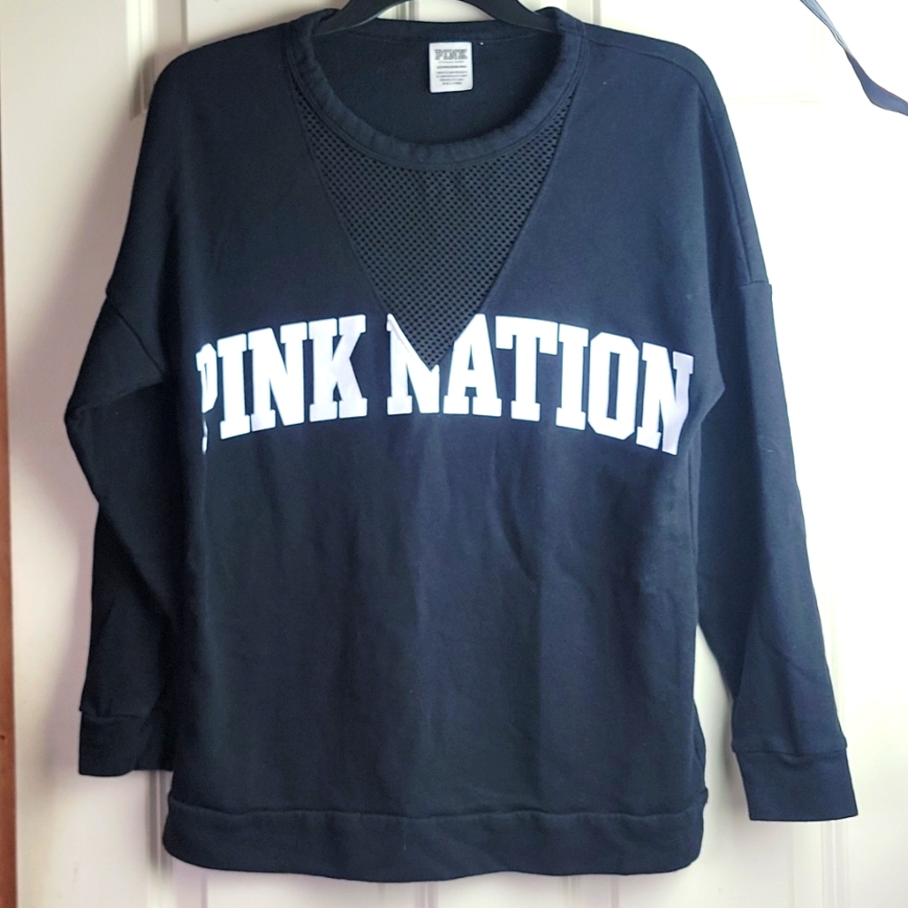 PINK Nation mesh insert sweater!